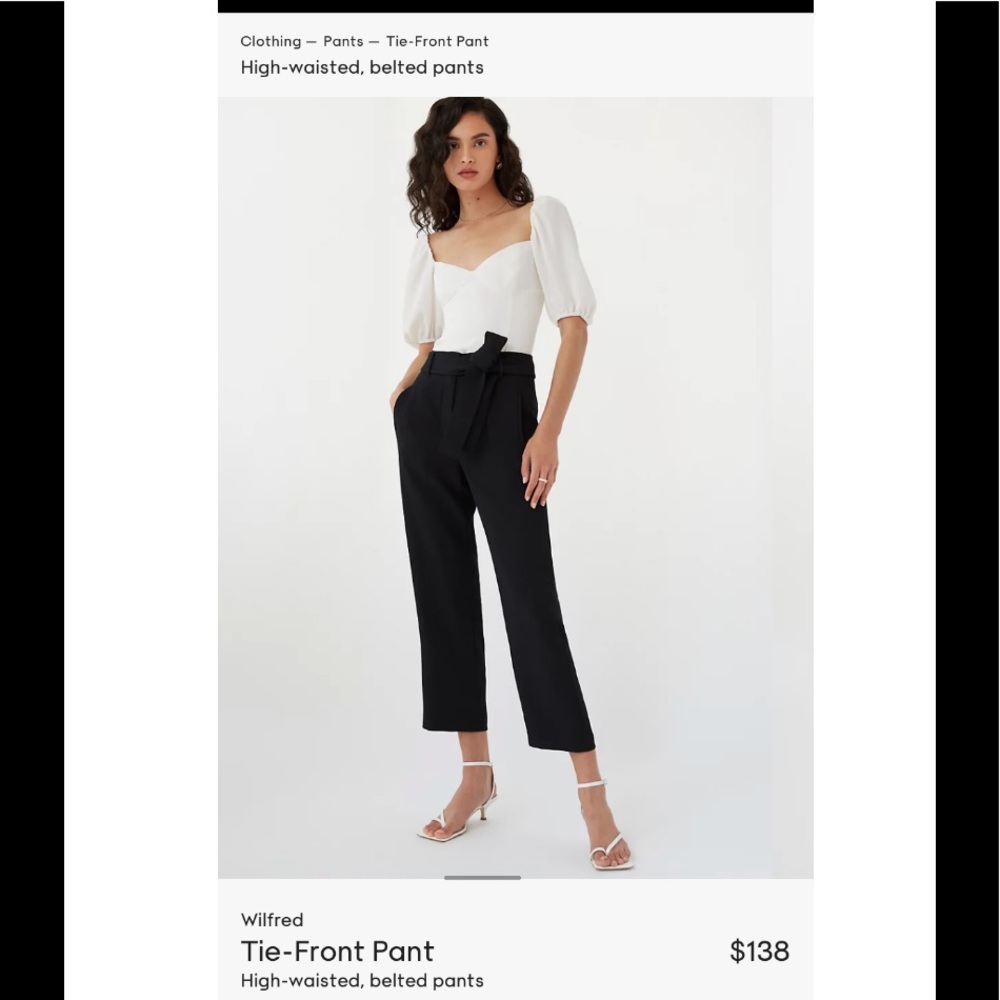 Aritzia Wilfred Tie-front Pant